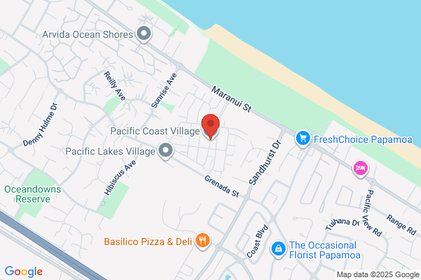 Pacific coast village